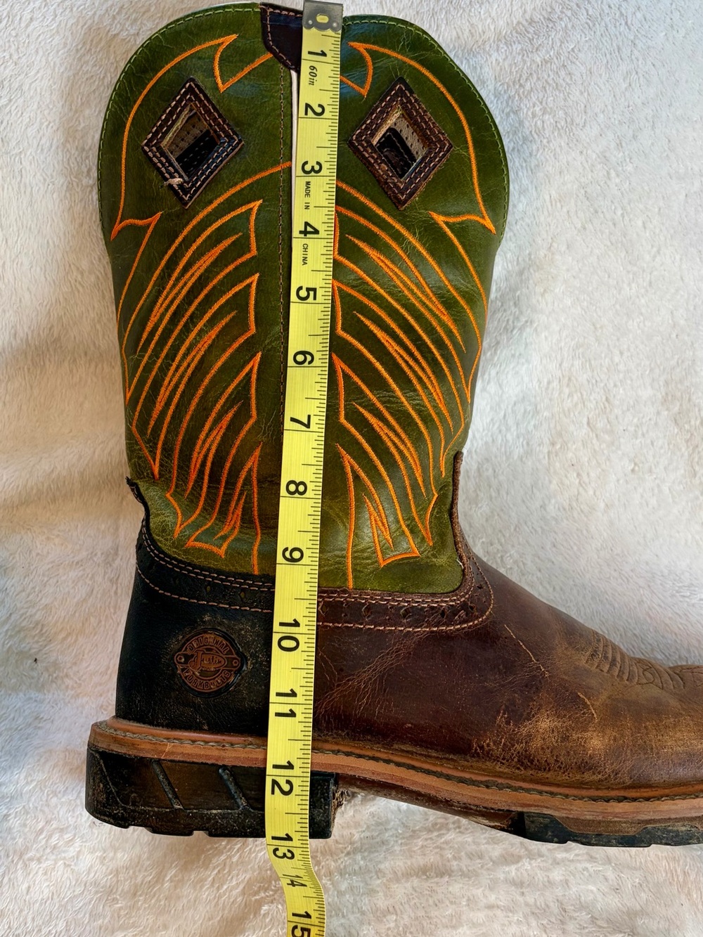 Justin Boots Derrickkman Leather Boots sz 10.5 - Picture 10 of 11